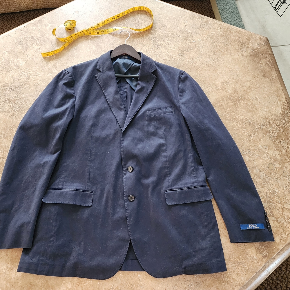 Polo by Ralph Lauren Size 44 Navy Chino Cotton Blazer